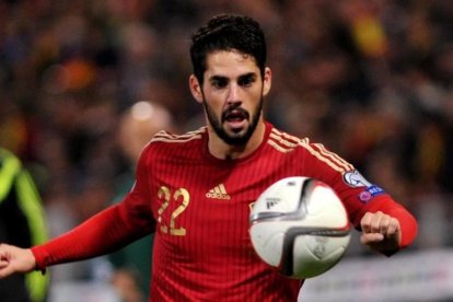 Isco, en un partido de la selección española.