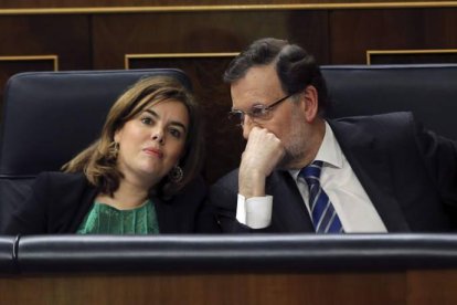 Soraya Sáenz de Santamaría y Mariano Rajoy