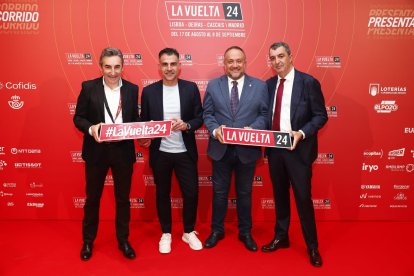 El presidente de la Diputación, Gerardo Álvarez, durante la presentación de la Vuelta a España. DL