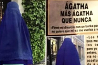 Agatha Ruiz de la Prada firma el divorcio de Pedro J. Ramírez con burka.