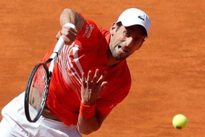 Djokovic, durante el partido contra Thiem.