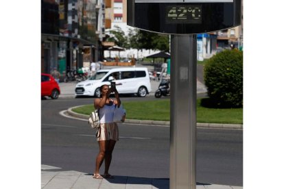 El termómetro de la Junta alcanza los 42 grados. FERNANDO OTERO