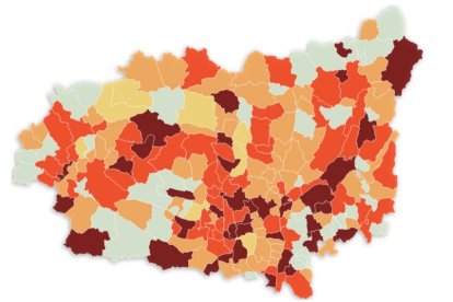 El mapa de la provincia hoy. DL