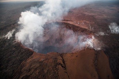 Vista aérea del volcan Kilauea, en una imagen de archivo.