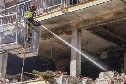 Imagen del edifico siniestrado en Valladolid. NACHO GALLEGO