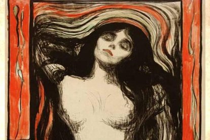 La obra incluye la intensidad cromática y emocional de la ‘Madonna’ de Edvard Munch. DL