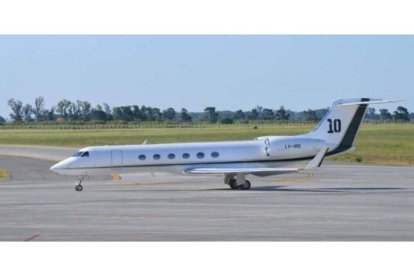 El prohibitivo jet de Messi es un Gulfstream V. CLARÍN/INSTAGRAM/FACEBOOK