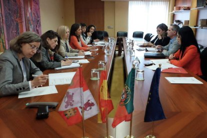 Un momento de la reunión del Comité de Seguimiento de la Macrorregión. JCYL