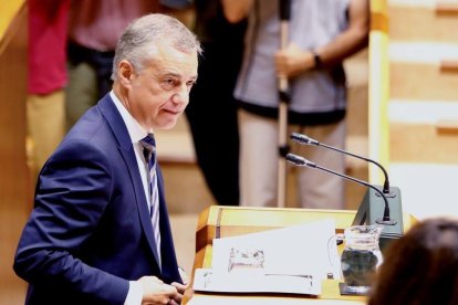Urkullu, en el Parlamento vasco.