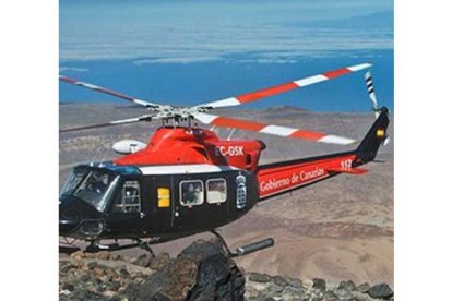 El helicóptero del Grupo de Emergencias y Salvamento (GES) de Canarias.