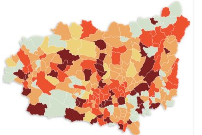 El mapa de la provincia hoy. DL