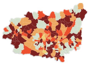 El mapa de la provincia hoy. DL