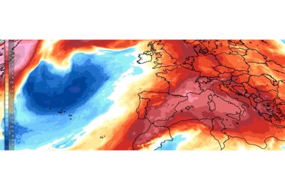 Incremento de las temperaturas para los próximos días, como se observa en el área de León. METEORED