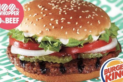 Burguer King lanza su primera hamburguesa vegana.