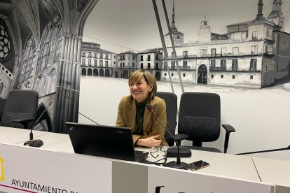 Ana Franco, en un momento de su comparecencia. A. C.