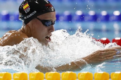 Marina García, en su semifinal de los 200 braza. /