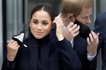 Meghan Markle y el príncipe Harry. PETER FOLEY