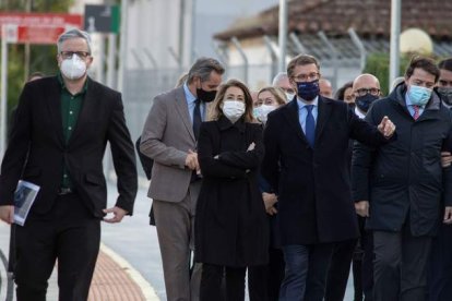 autoridades en la estacion de orense