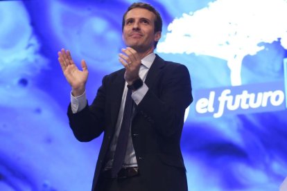 Pablo Casado, durante su discurso en el congreso del PP.