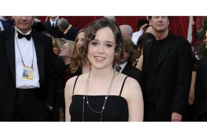 La actriz canadiense, Ellen Page, en la alfombra de los Oscar, en el 2007.