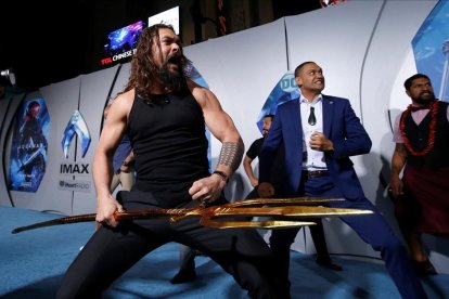 Jason Momoa, en el estreno de Aquaman.