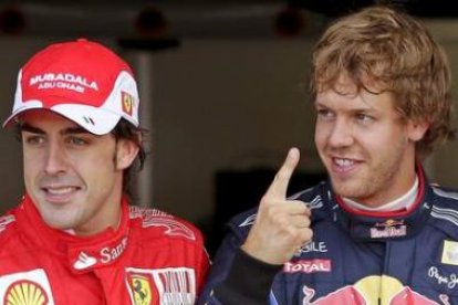 Fernando Alonso con Vettel.