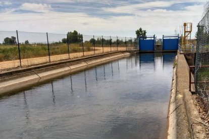 Una vista del Canal del Páramo en su derivación al Canal de Grisuela. A.D.M.