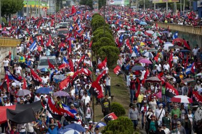 Manifestación pro-sandinista en Managua