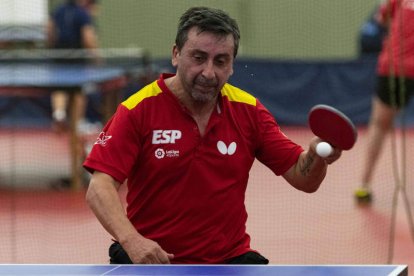 Bautista, durante un partido con la selección española. DL