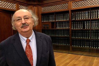 Antonio Colinas, en 2019, antes de recibir en Roma el prestigioso premio Dante Alighieri. VIRGINIA HEBRERO