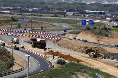 Obras en el Alto del Portillo hace unos meses.