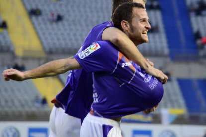 Iván Moreno celebra un gol conseguido el año pasado ante Las Palmas.