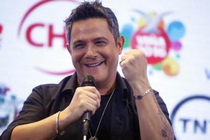 Alejandro Sanz, durante la rueda de prensa que ha dado en el Festival Viña del Mar, este martes.