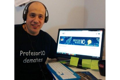 El profesor berciano Sergio Casto, famoso en Youtube como Profesor10demates.