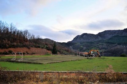 Privilegiado espacio donde se construirá la nueva zona de autocaravanas de Sabero. CASTRO