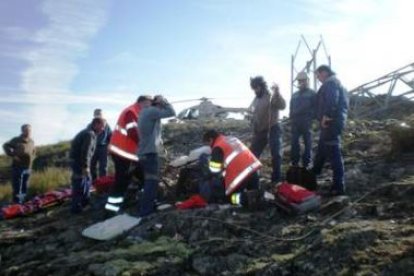 Un momento de la intervención de los servicios de emergencia