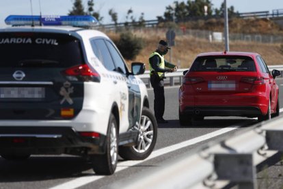 Control de carreteras en la AP-71. JESÚS F. SALVADORES