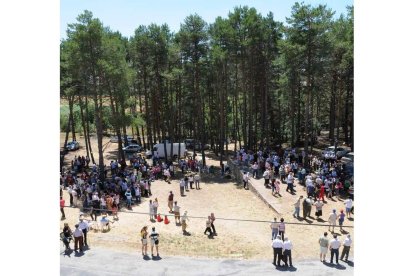 El pinar situado junto al pantano acoge todos los actos festivos de la jornada.