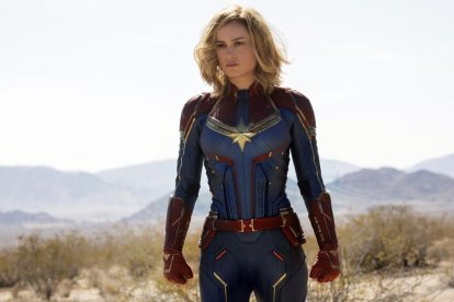 Brie Larson, como Capitana Marvel.