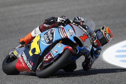 Tito Rabat, durante la cualificación del Gran Premio de España, en Jerez.