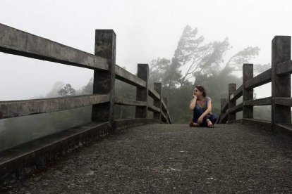 Sandra Álvarez Escudero, en el teleférico de Puerto Plata.