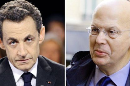 A la izquierda el expresidente Nicolas Sarkozy y, a la derecha, Patrick Buisson.