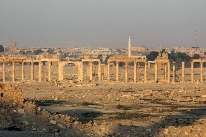 El vídeo que ha difundido el Estado Islámico para mostrar el estado de las ruinas de Palmira.