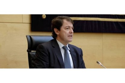 El presidente de la Junta, Alfonso Fernández Mañueco, en su comparecencia de la semana pasad. JUNTA DE CASTILLA Y LEÓN