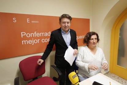 Samuel Folgueral en una rueda de prensa de USE. L. DE LA MATA