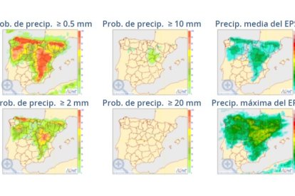 Predicciones para mañana martes. AEMET