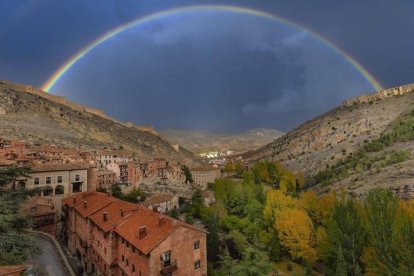 Arco iris sobre Albarracín.