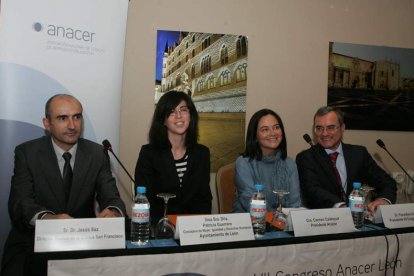 Sanz, Guerrero, Calatayud y Garrido, en el congreso.