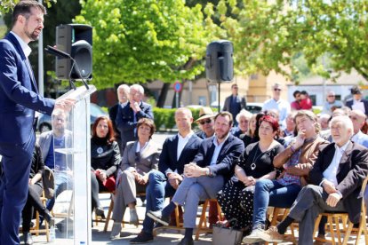 Tudanca, ayer, ante candidatos del PSOE en la autonomía. ICAL