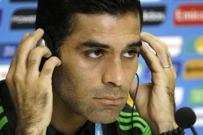 Rafa Márquez, en una conferencia de prensa durante el Mundial de Brasil-2014